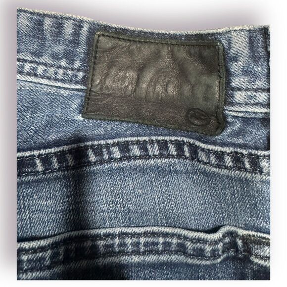 Adriano Goldschmied jeans mens protege 34 Blue Denim Button Factory Distress‎ - Picture 9 of 9